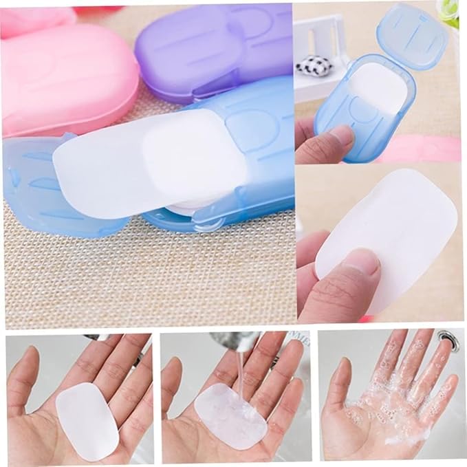 500 Sheets Colorful Disposable Soap Paper 5 Boxes Hand Cleaner Fragrance Mini Color Soaps Paper for school Indoor, Outdoor,Travel,Camping Hiking,Soap Sheet,Foot and Hand Care,Outdoor Recreation