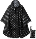 Rain Poncho Jacket Coat Hooded Zipper Style for Women/Men/Adult with Pocket