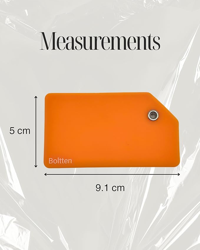 5 Pack Silicone Luggage Tag with Stainless Loop and Name Id Card, Perfect for Suitcases, Handbags and Luggage