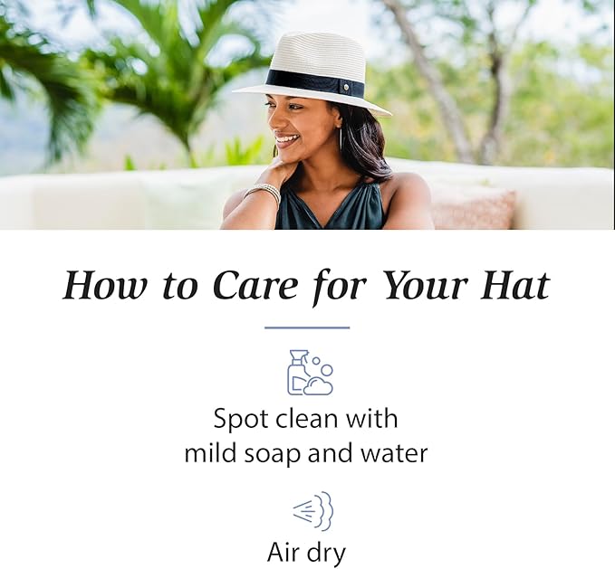 Wallaroo Hat Company Women’s Petite Palm Beach Fedora – UPF 50+ UV Protection Sun Hat, Packable, Adjustable, Small Size