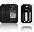 Smart Luggage Tags with QR Code Location Display - Customizable Tags with Privacy Protection for Lost & Found, 4-Pack Waterproof & Durable Travel ID Labels for Suitcases & Backpacks