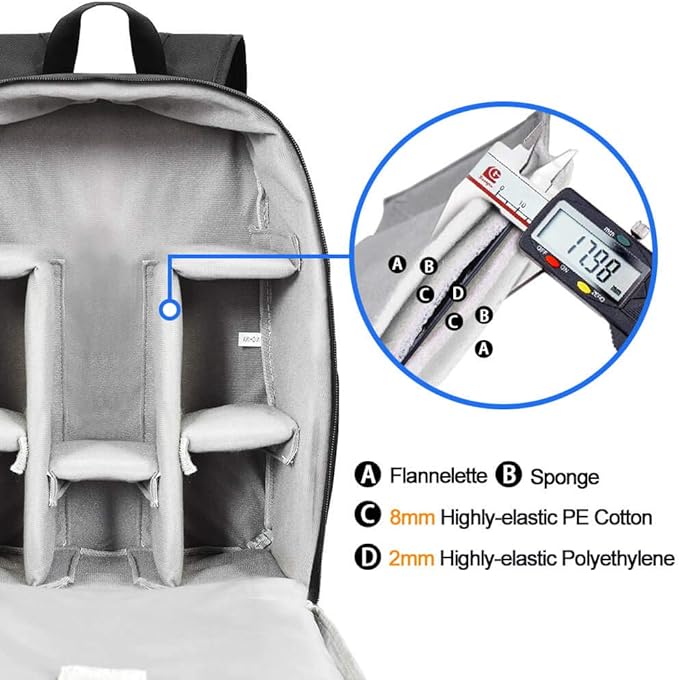 CADeN Camera Backpack Bag Professional for DSLR/SLR Mirrorless Camera Waterproof, Camera Case Compatible for Sony Canon Nikon
