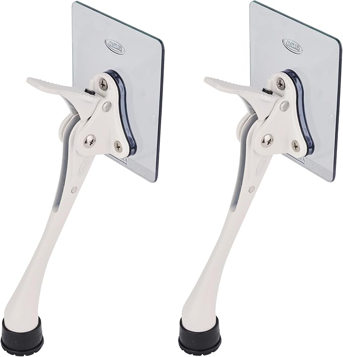 One-Touch Doorstop Adhesive Bracket (White, 6inch x 2pack)