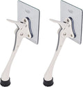One-Touch Doorstop Adhesive Bracket (White, 6inch x 2pack)
