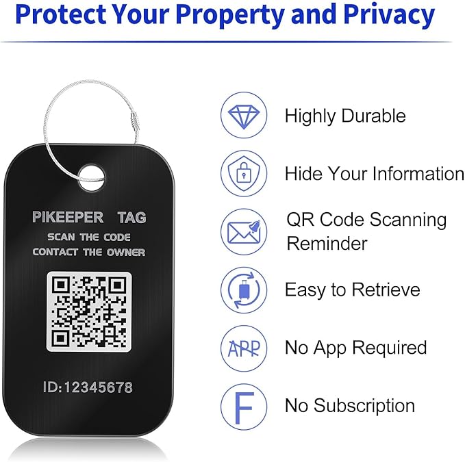 Smart Luggage Tags with QR Code Location Display - Customizable Tags with Privacy Protection for Lost & Found, 4-Pack Waterproof & Durable Travel ID Labels for Suitcases & Backpacks