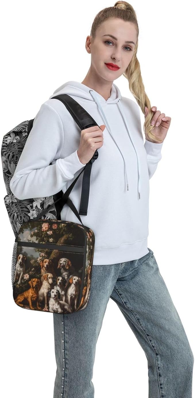 Dog Insulated Lunch Box for Women Men Dog Lunch Bag for Travel,or Fishing Polyester Dog Lunch Box