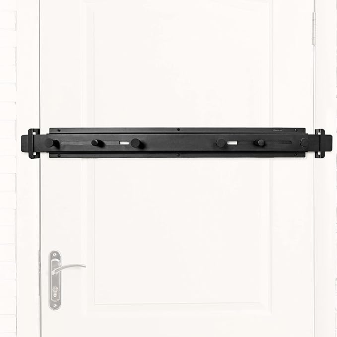 Door Bar Lock - Patented Door Barricade Security Bar - Home Safety Improvement, Door Reinforcement, Childproof, Break-in Prevention - Premium Grade Steel Door Mount for 26''-37'' Wide Doors