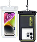 IP68 Waterproof Phone Pouch, Floating Waterproof Phone Case for iPhone 16 15 Pro Max Galaxy S24+ S23 Pixel 8 Pro with Detachable Lanyard, Cellphone Dry Bags Beach Vacation Essentials -2 Pack