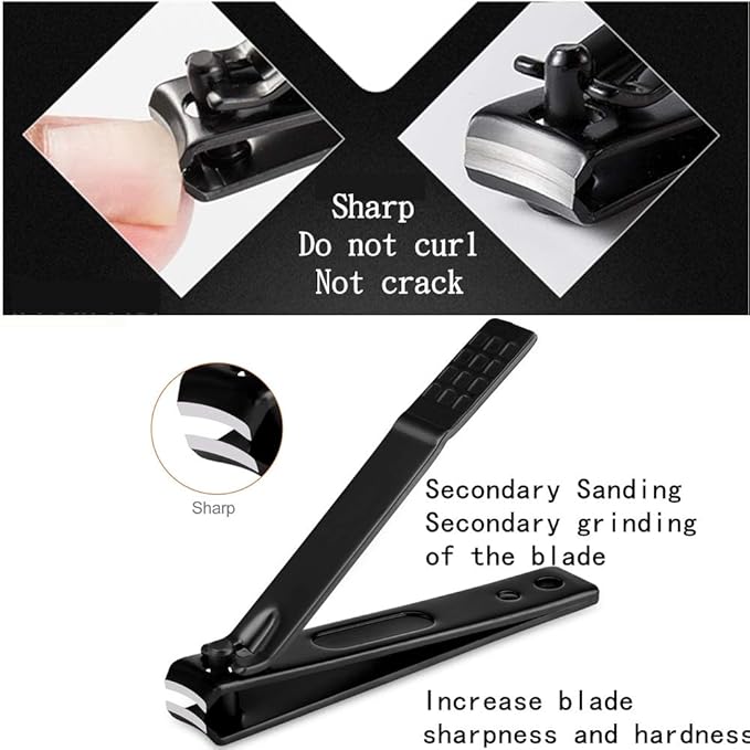 Manicure set Men Personal Care Tools Accessories Finger and Toe Nail Clippers Kit Professional Manicure Pedicure Kit With Travel Case Nail Grooming Kit Present for Men Husband Boyfriend Parent