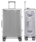 28 Inch All Aluminum Checked in Luggage with Wheels, Hard Shell Zipperless Suitcase with TSA Locks, Large Travel Luggage, Silver