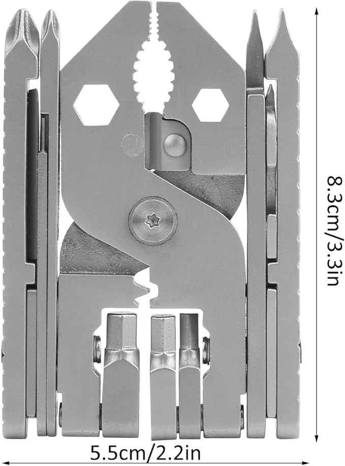 Multitool,Outdoor 25in1 MultiFunctional Pliers Kit Stainless Steel Multitool with Knife Wrench