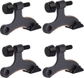 HOMOTEK 4 Pack Hinge Pin Oil Rubbed Bronze Door Stopper,Adjustable Deluxe Heavy Duty Door Stopper 2-1/2"x1-3/4”,with Black Rubber Bumper Tips