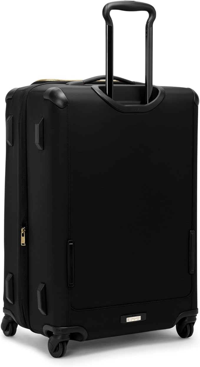 TUMI - Voyageur Leger 4 Wheeled Luggage - Women's Lightweight and Spacious, Sleek Silhouette, Durable Premium Suitcase - 26" Short Trip Expandable Packing Case, Black with Gold Hardware