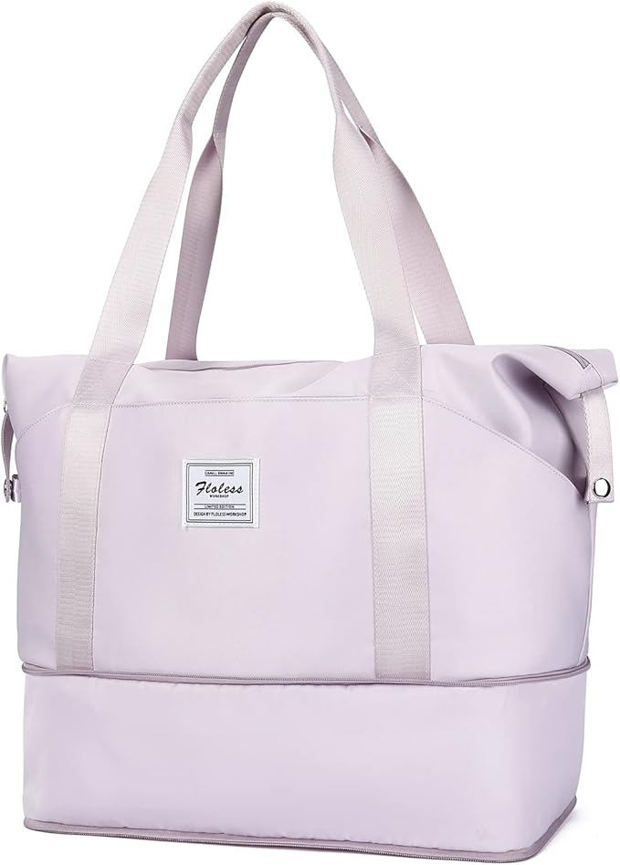 Travel Duffel Bag, Sports Tote Gym Bag, Shoulder Weekender Overnight Bag for Women