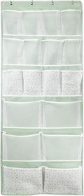 Over the Door Organizer with 4 Kinds of Pockets,Behind Door Shoes Rack,Back of Closet Storage Organization for Socks,Hat,Underwear,Luggage Packing,Hanging Holder Shelf in Home Dorm,Travel,Green