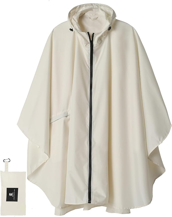 SaphiRose Unisex Rain Poncho Raincoat Hooded for Adults Women with Pockets