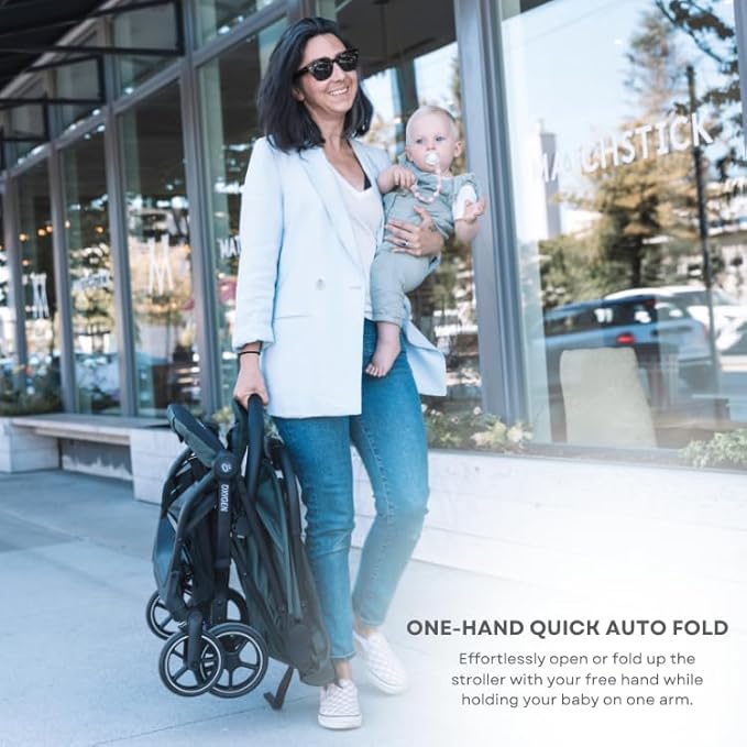 guzzie+Guss Oxygen v2 Lightweight Stroller – Compact, Foldable, Travel-Friendly Baby Stroller | Best Lightweight for Infants and Toddlers - Platinum