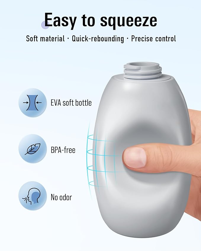 Portable Handheld Bidet Sprayer for Toilet - Unisex High-Pressure Personal Hygiene Bottle, 400ml/13.5oz Large Capacity with Quick-Fill, Collapsible & BPA-Free, Includes Wall Hook (Gray)