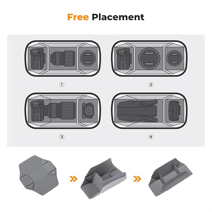K&F Concept 2 in 1 Sling Bag Everyday Shoulder Bag & Multifunction Photography Crossbody Camera DSLR Backpack Portable Bag