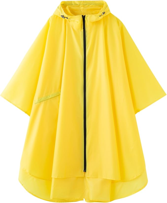 Cloak raincoat Unisex poncho Adult hooded men and women with pockets Mountaineering hiking rainstorm prevention