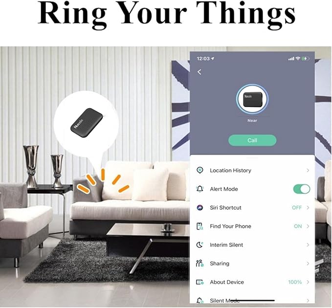 Key Finder Locator with Sound, Bluetooth Remote Finders Locator 6-Pack with 80dB, Wallet Tracker and Item Locators Beeper Tags for Finding Keys, TV Remote, Wallet, Bag, Replaceable Battery
