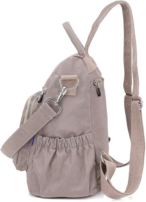MINTEGRA Women Shoulder Backpack Multi-Pocket Nylon Purse Large Capacity Waterproof Casual Daypack