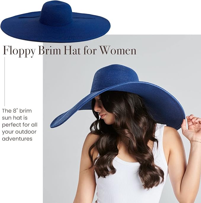 San Diego Hat Company Women's Ultrabraid X-Large Brim Hat, Adjustable Sun Hat with UPF 50+
