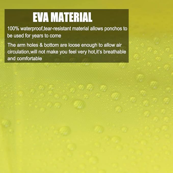 Rain Coats (2 Pack) - Reusable EVA Rain Ponchos for Adults Rain Jackets Raincoats for Men Women