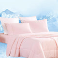 Dream Valley® Outlast® Deepsleep Cooling Comforter, Twin Size, NASA-Grade Space Technology Cooling Blanket for Hot Sleepers Night Sweats, Q-Max > 0.45 Aerocool™ Breathable, Pink Blush, 68"x90"