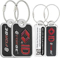 Forge Lost and Found Luggage Tags, Global Luggage Tracking Tag, WorldTracer Compatible, Travel Sentry Powered Baggage ID System for Luggage, Bags, Suitcases, and More (Black 2 Medium 2 Small)