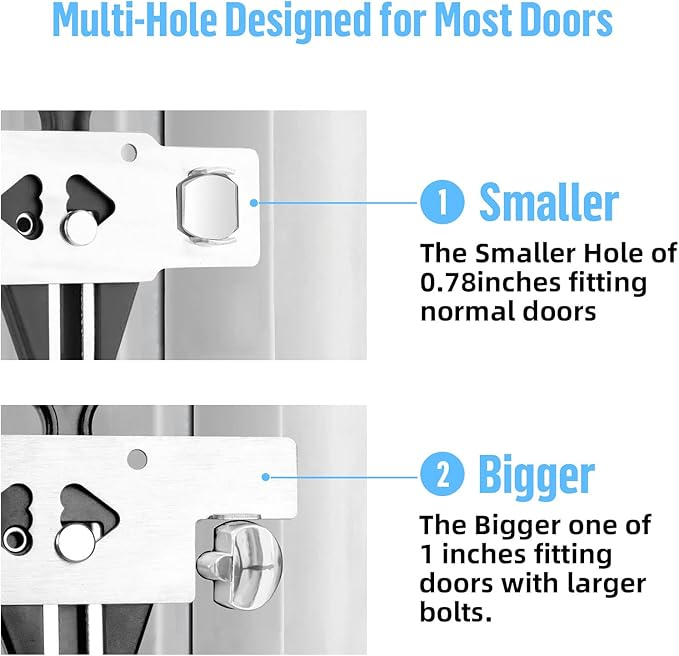 Upgraded Portable Door Lock & Door Stop Alarm, TOWODE Dual Protection Security Door Kit, Portable Door Lock for Travel Essential, for Traveling Hotel Home Apartment College House