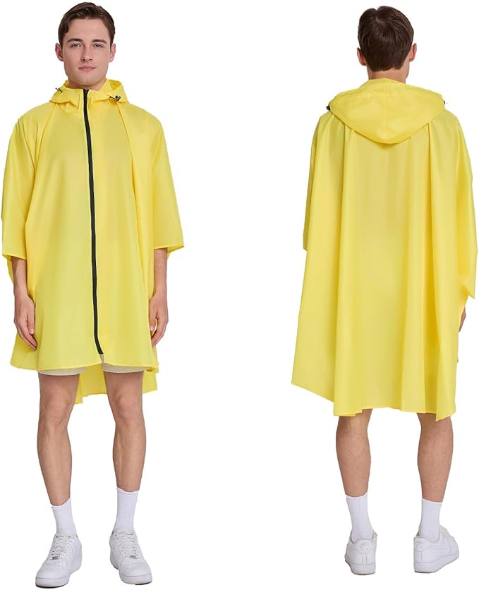 Cloak raincoat Unisex poncho Adult hooded men and women with pockets Mountaineering hiking rainstorm prevention