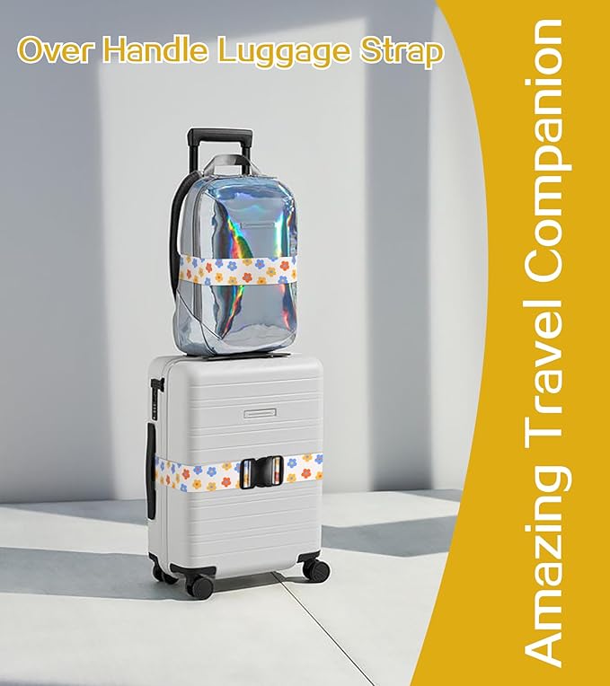 Luggage Straps for Suitcases Travel Belt Luggage Band Heavy Duty Traveling Luggage Identifier Cute Women Girls Unique Accesory,