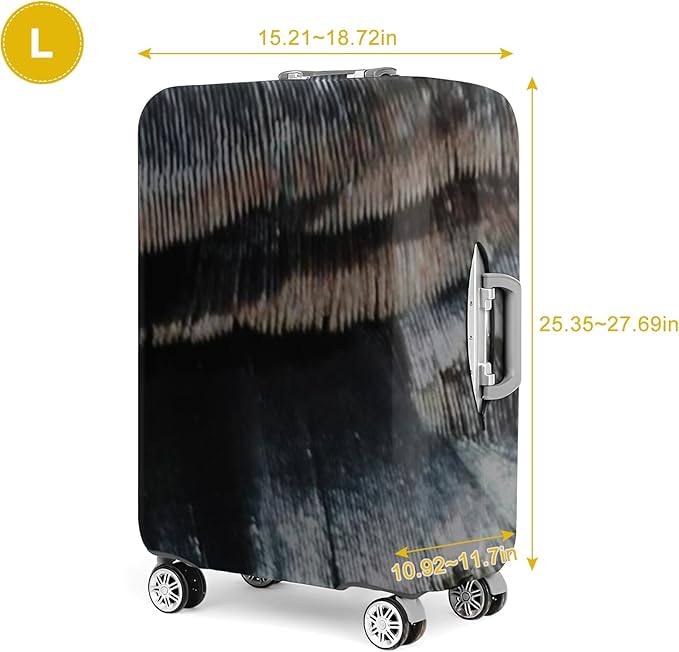 28 Inch PVC Luggage Protector Covers for TSA Approved Clear Suitcase Cover Protector Transparent Luggage Protective Cover Set (Painting, Suitable for 28"-29")