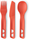 Sea to Summit Passage Camp Cutlery Set, Fork, Spoon and Knife, Spicy Orange