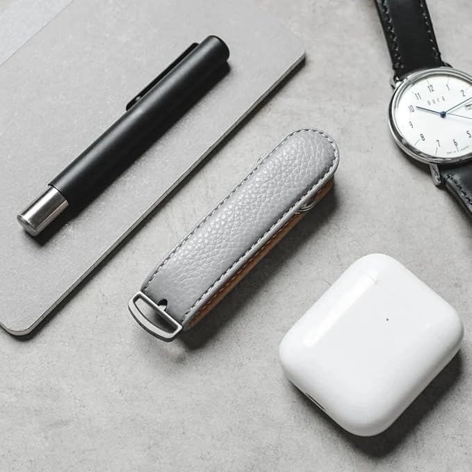 Jibbon Italian Premium Leather Key Organizer - Stylish Key Holder with Marine Grade 316 Stainless Steel, Compact EDC Keychain