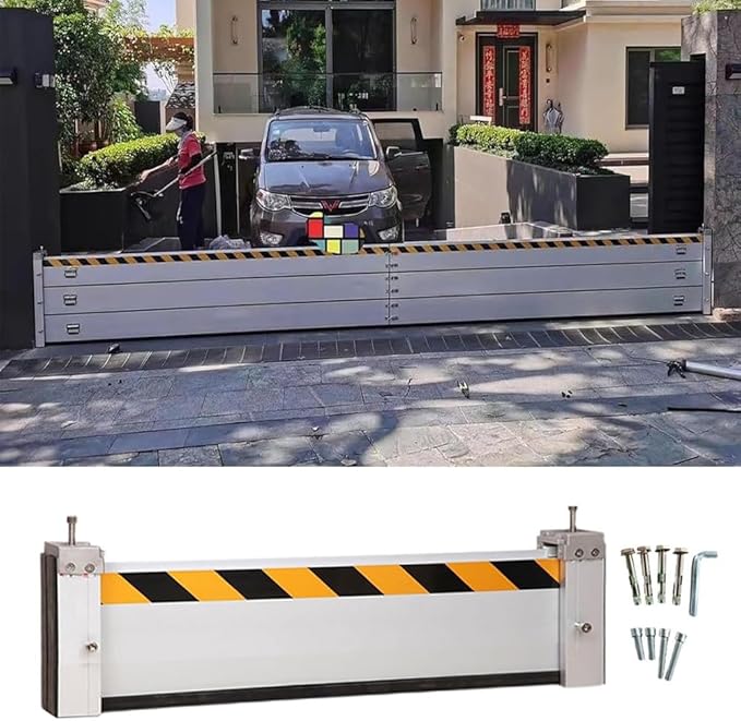 Reusable Flood Barrier, 3/4/5/6/7/8/9/10/11/12/13ft Long Heavy Duty Aluminum Water Barrier Shield for Sliding Glass Door/Driveway/Home Doorway, Removable Stopper Shield with Rubber(H 0.6ft