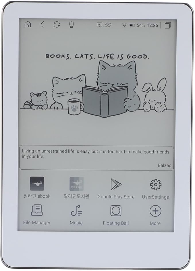 Yoidesu Electronic Book Reader, E Book Reader 6 Inch for Home (White)
