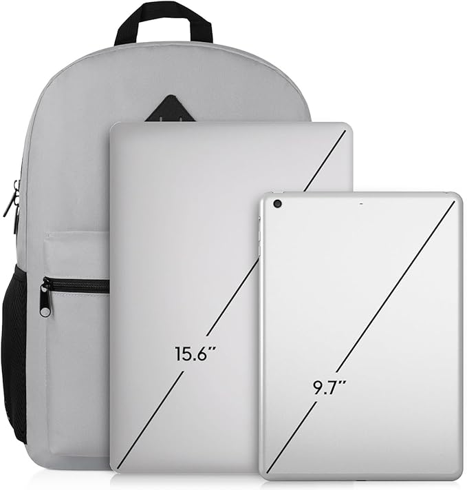 Unisex School Backpack,Classic Bookbag Adults and Teens Schoolbag with USB Port for High School College Office Work Travel