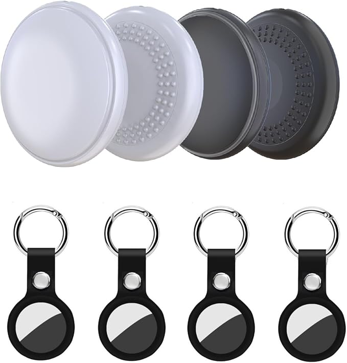 Key Finder, Bluetooth Tracker Tag, Works with Find My (iOS Only),Sound Location, Key Locator Tracker for Luggage, Suitcase, Wallet, Pet, Kid 4 Pack