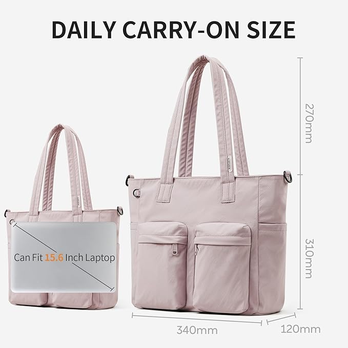 aji Tote Bag for women work, Water-Resistant Tote Bag with Multi Pockets,for Work/Travel/College/Daily