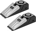 Door Stop Alarm 2 Pack, 120 dB Door Stopper Wedge Door Stops Alarm Great for Traveling Hotel Home Security Door Stoppers Safety Tools
