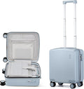 Hanke 16 Inch Underseat Carry On Luggage, Airline-Approved Hard Shell Small Suitcase with Spinner Wheels, Lightweight Tsa Lock Travel Luggage for Short Trips(Gray)