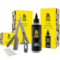 Beard Club Straight Razor for Men & Premium Shaving Gel for Men – Hydrating Mens Shave Cream for Sensitive Skin & Navajas Para Barbero - Barber Straight Edge Razor Kit, 5 Blades, Cedar Scent Gift Kit