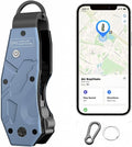 Air Keychain, Key Organizer Works with Apple Find My, Built-in airtag Chips, Holds 2-6 Keys, Car Key Chains with GPS Tracker, Key Finder, Minimalist Key Holder for Men and Women, (iOS Only) (Blue)