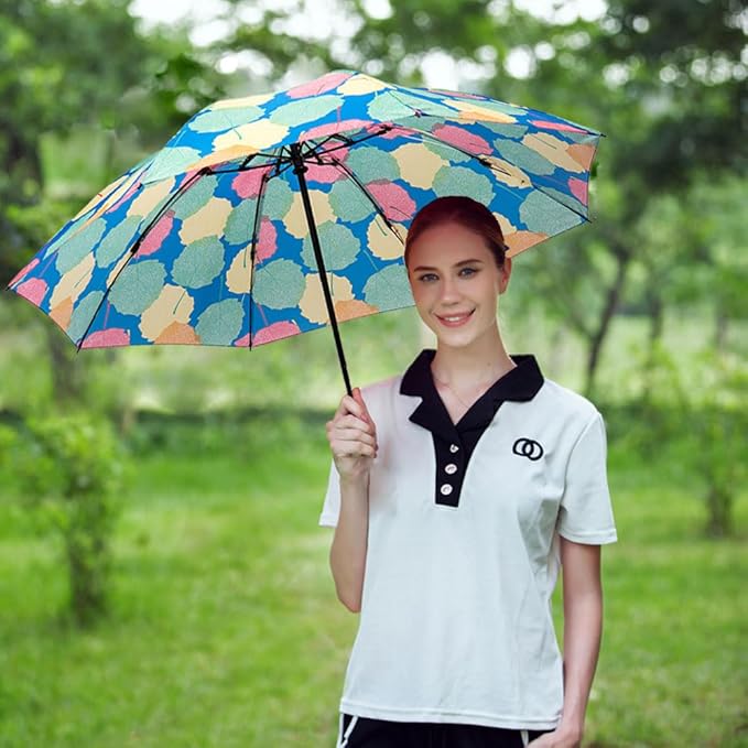 LANBRELLA Compact Reverse Folding Umbrella Auto Windproof Travel Umbrella