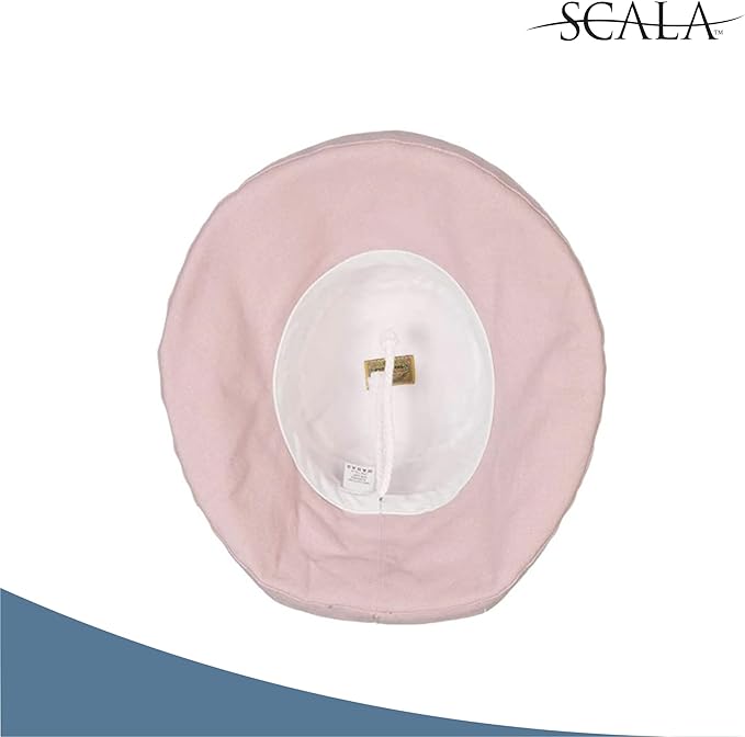 Scala Women's Cotton Hat with Inner Drawstring and Upf 50+ Rating