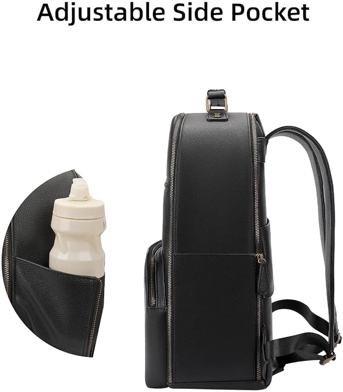Camera Backpack Classic PU Leather for DSLR, Professional Camera Bag for Photographers with 15 Inch Laptop Compartment Large 20L