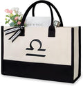 TOPDesign Embroidery Constellation Canvas Bag for Women (Libra)