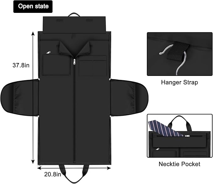 Convertible Travel Garment Bags - Carry On Garment Duffel Bag with Shoe Compartment Large Travel Garment Bag with Storage Bag Toiletry Bag 2 in 1 Hanging Suit Bag Weekender Bag for Women Men 3pcs Set